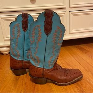 Vintage Turquoise Cowboy Boots